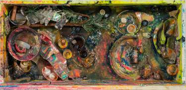 Original Abstract Expressionism Abstract Mixed Media by Daniel Schwartz