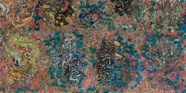 Original Abstract Expressionism Fantasy Mixed Media by Daniel Schwartz