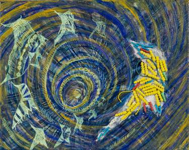 Original Expressionism Animal Mixed Media by Daniel Schwartz