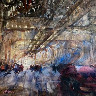 Original Impressionism Cities Painting by David Moore