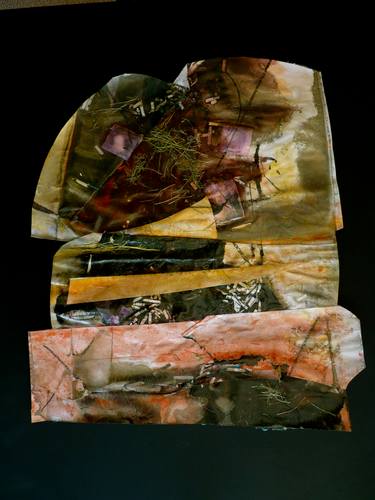 Original Abstract Expressionism Abstract Collage by Terry Wahl