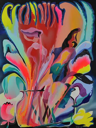 Original Fine Art Abstract Paintings by Yelena Revis