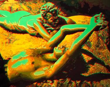 Original Pop Art Beach Painting by Didier Van Sprengel