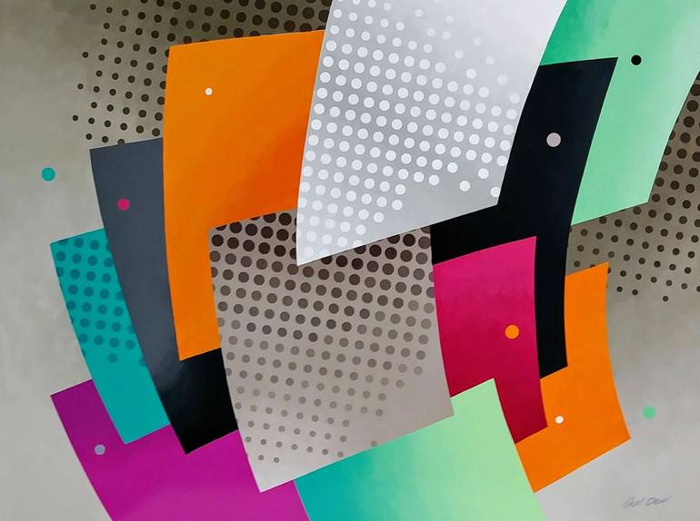 Original Cubism Abstract Paintings by Denys Golden