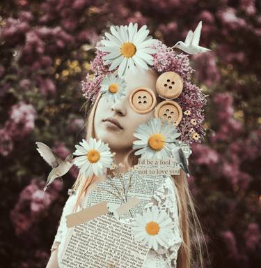 Original Conceptual Portrait Mixed Media by Carmelita Iezzi