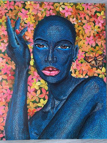 Original Pop Art Women Mixed Media by Leonard Amimo
