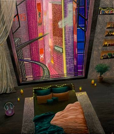 Original Surrealism Home Painting by Nastya Kirianova