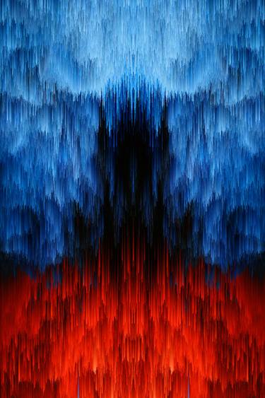 Original Glitch Abstract Mixed Media by Giulia Filippi