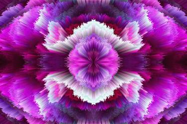 Original Glitch Floral Mixed Media by Giulia Filippi