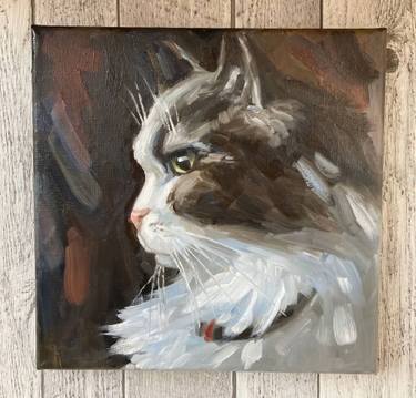 Original Classicism Cats Paintings by Sultan Aubekerov