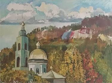 Original Art Deco Architecture Painting by Darya Yashmetova