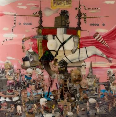 Original Surrealism Children Collage by Tommy Knudson