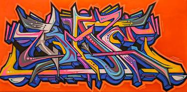 Original Abstract Expressionism Graffiti Paintings by Bailey Clarke