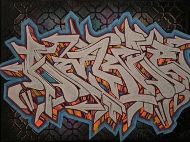 Original Abstract Expressionism Graffiti Paintings by Bailey Clarke
