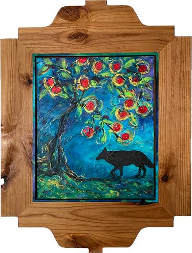 Original Folk Animal Mixed Media by Melanie M Brannan