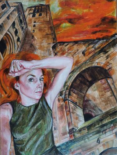 Original Figurative Architecture Paintings by Eva Genoveva