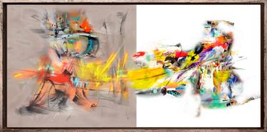 Original Expressionism Abstract Mixed Media by Hernan Paravic
