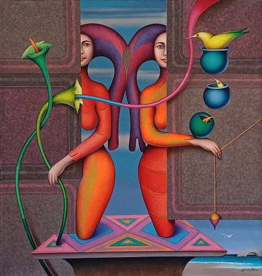 Original Figurative People Paintings by Jose Luis De La Barra Bellido