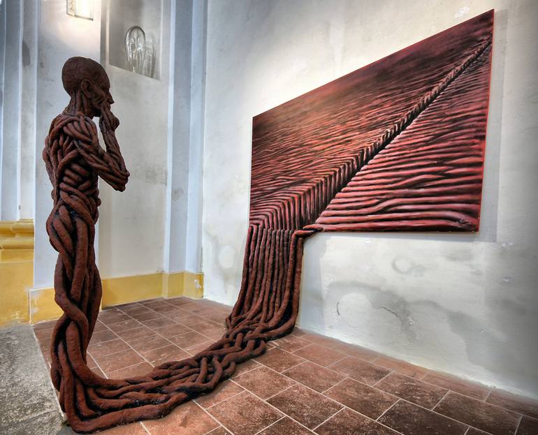 Original Expressionism Nude Sculpture by Michal Trpak