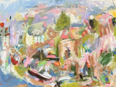 Original Abstract Expressionism Beach Paintings by Renée Zangara