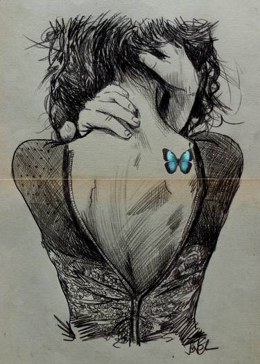 Original Figurative Women Drawings by Loui Jover