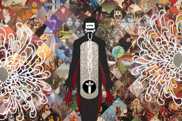 Original Abstract Political Collage by Causey Contemporary