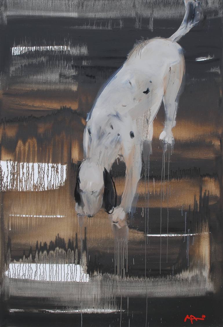 Original Figurative Animal Paintings by Alina Maksimenko