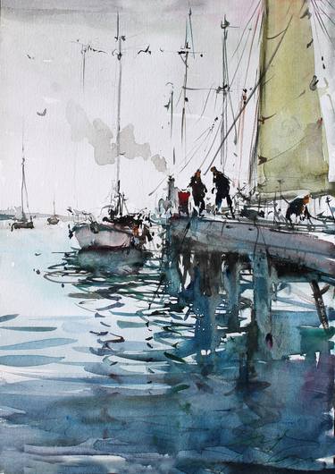 Original Impressionism Seascape Paintings by Maximilian Damico