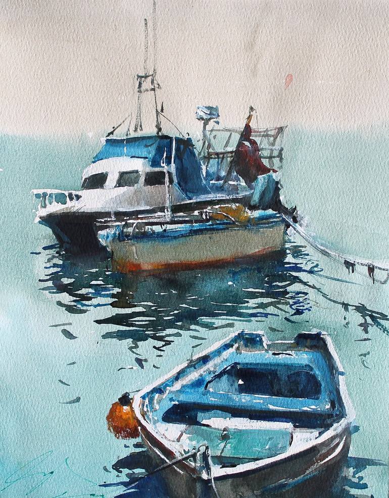 Print of Impressionism Seascape Paintings by Maximilian Damico