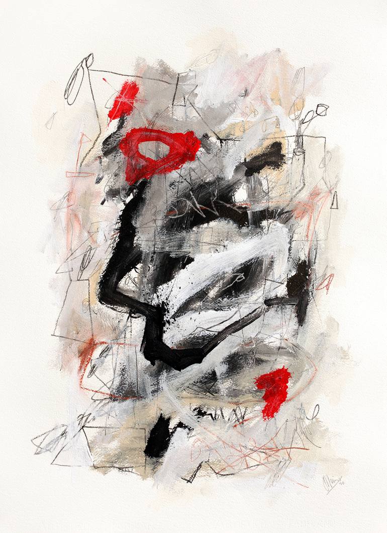 Original Abstract Expressionism Graffiti Drawings by Sander Steins