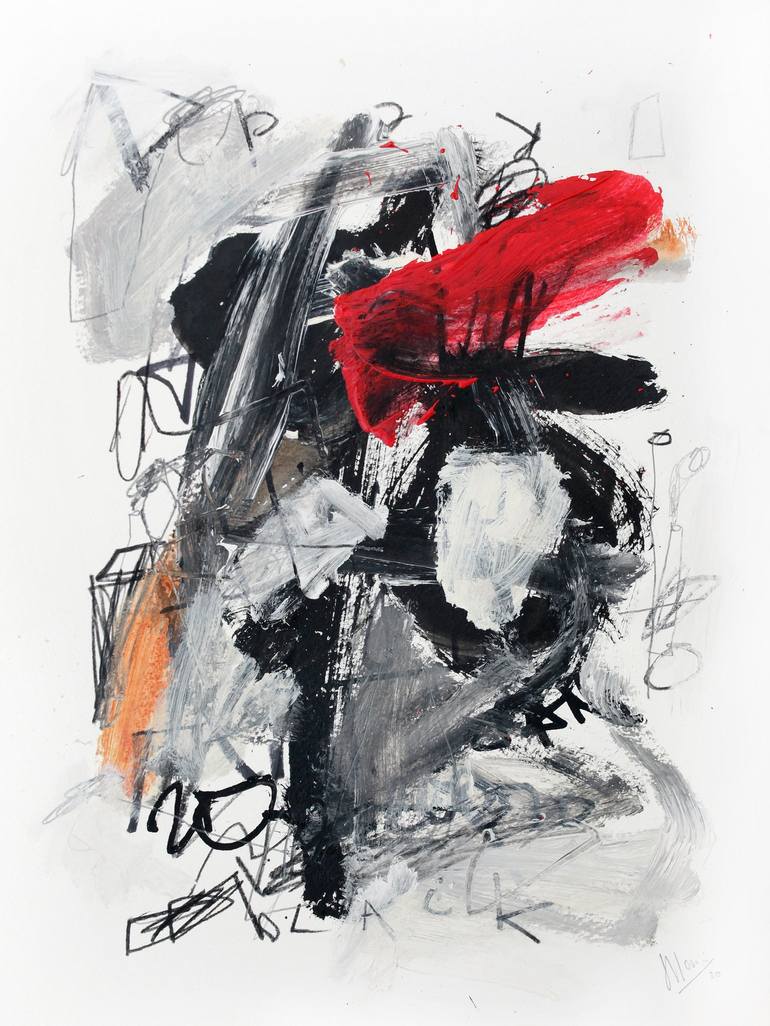 Original Abstract Expressionism Graffiti Drawings by Sander Steins