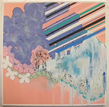 Original Abstract Science/Technology Painting by Kristin Calderon