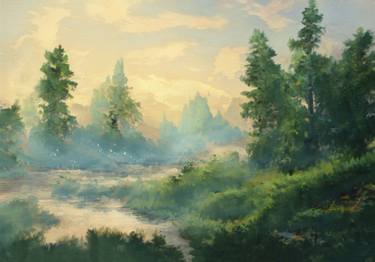 Original Fine Art Landscape Mixed Media by Steven Sandner