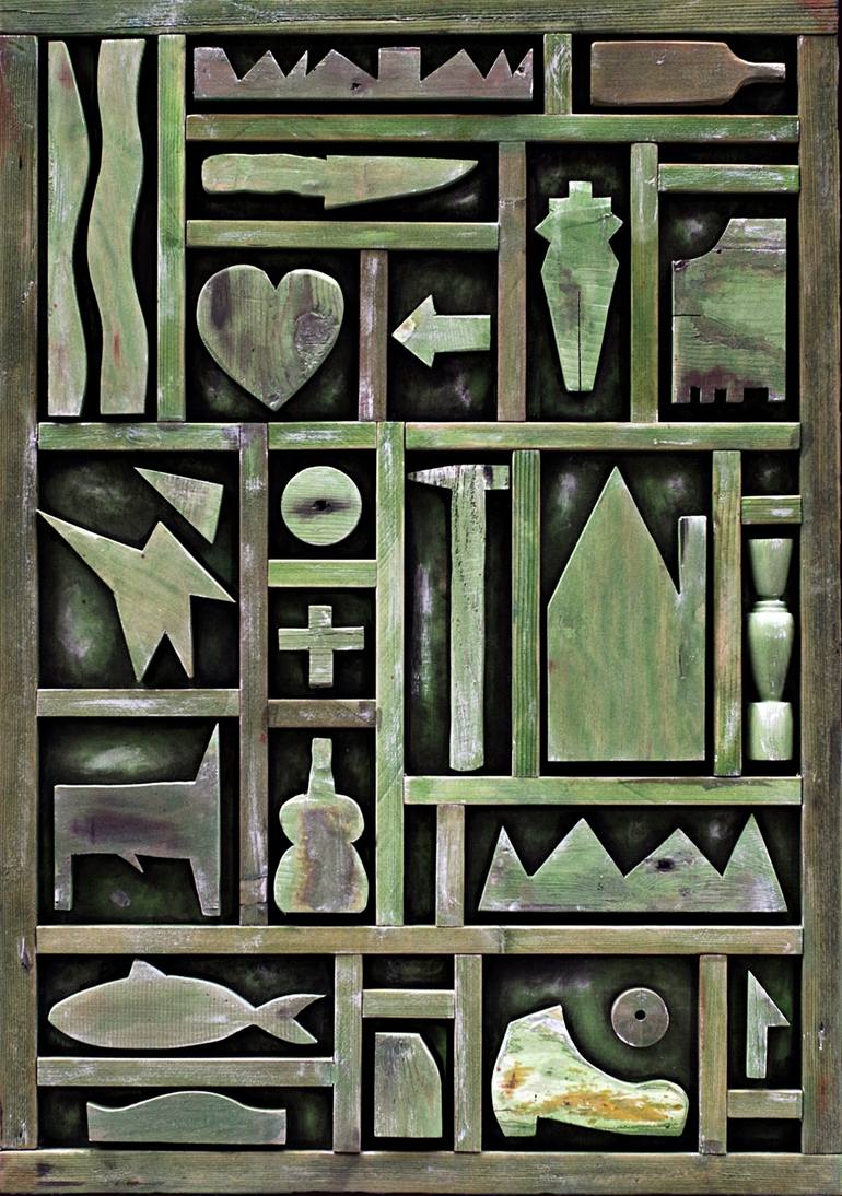 Original Cubism Abstract Sculpture by Daniel Loagar