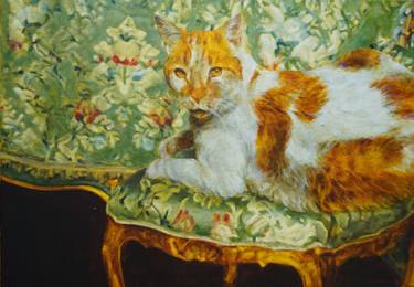 Original Figurative Cats Paintings by Paula Solís Burgos
