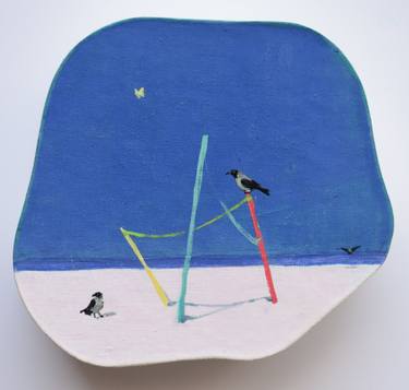 Original Conceptual Beach Painting by Adriana Vignere