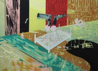Print of Figurative Cinema Paintings by Görkem Dikel