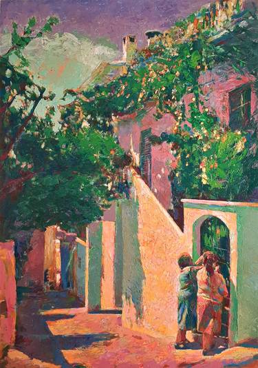Original Expressionism Rural life Paintings by Perez Romero Emilio