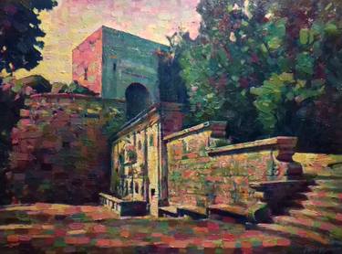 Original Figurative Architecture Paintings by Perez Romero Emilio