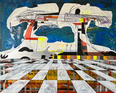 Original Abstract Architecture Paintings by Jim Harris