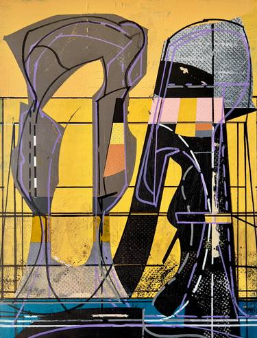 Original Abstract Architecture Paintings by Jim Harris