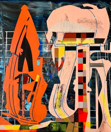 Original Abstract Architecture Paintings by Jim Harris