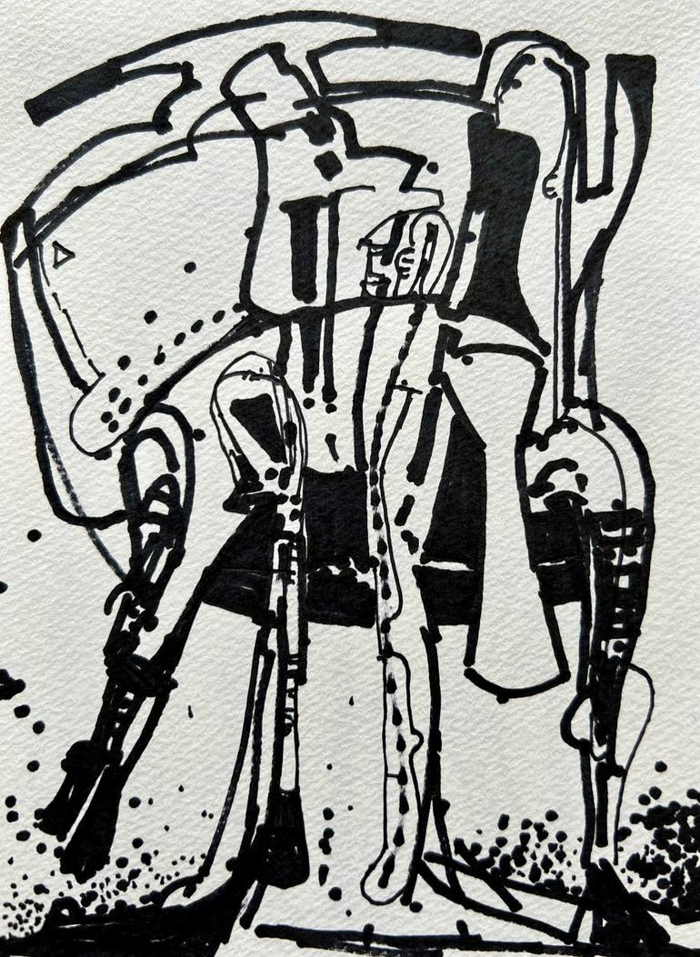 Print of Abstract Science/Technology Drawings by Jim Harris