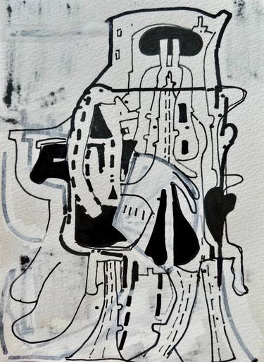 Original Abstract Outer Space Drawings by Jim Harris
