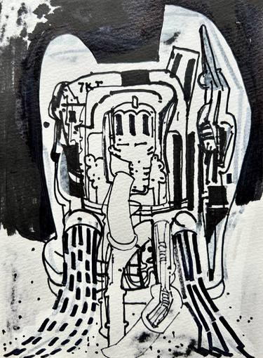Print of Abstract Outer Space Drawings by Jim Harris