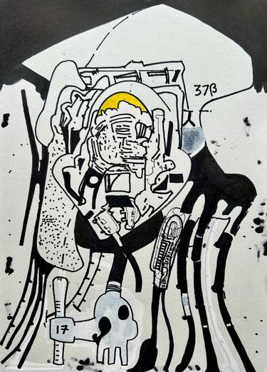 Original Conceptual Outer Space Drawing by Jim Harris