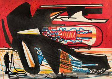 Original Abstract Technology Drawings by Jim Harris