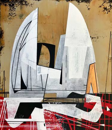 Original Abstract Architecture Paintings by Jim Harris