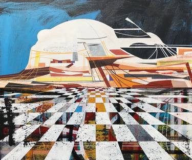 Original Abstract Architecture Paintings by Jim Harris