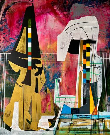 Original Abstract Architecture Paintings by Jim Harris